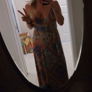 Paisley wrap maxi dress